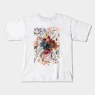 Loose watercolor florals Kids T-Shirt
